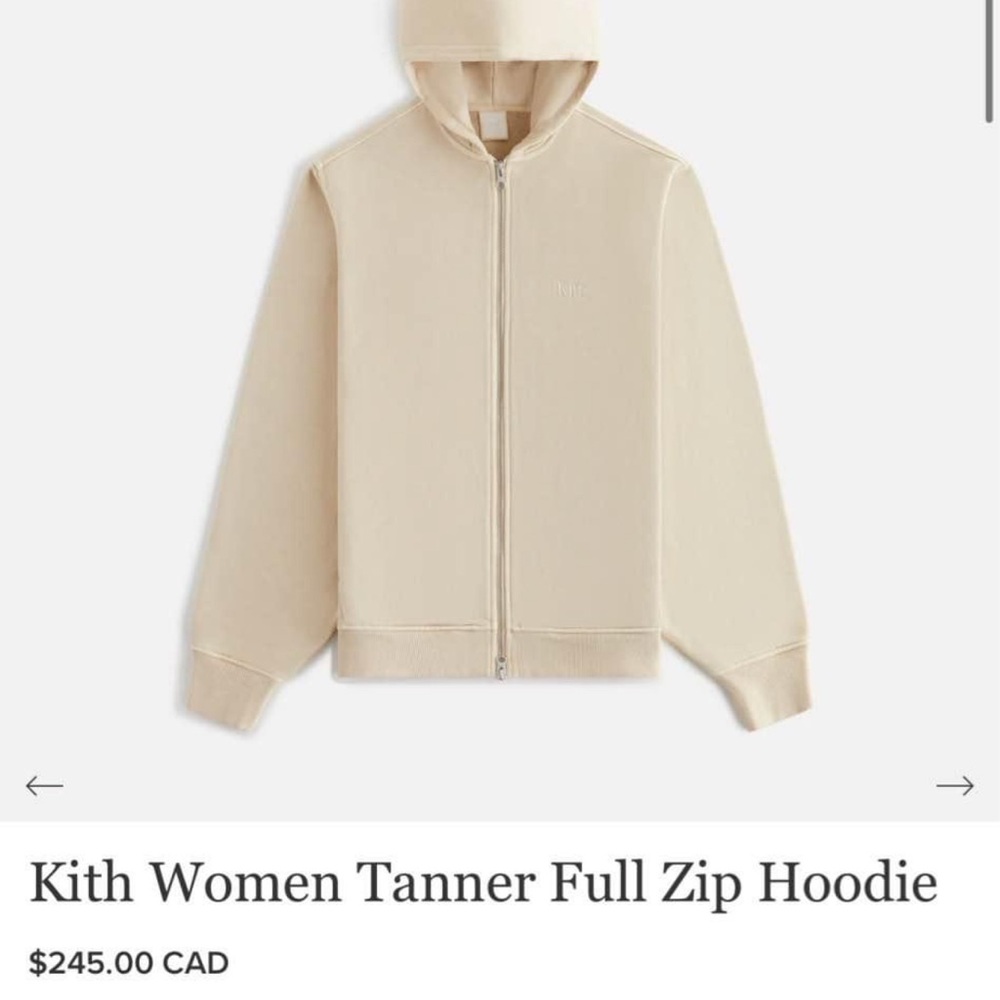 Kith Off-White Zip-Up Sweatshirt - Picture 5 of 5